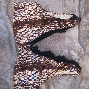 SHEIN Snakeskin Crop Top